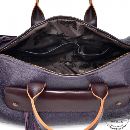 Женская кожаная сумка "Византия" (баклажан)